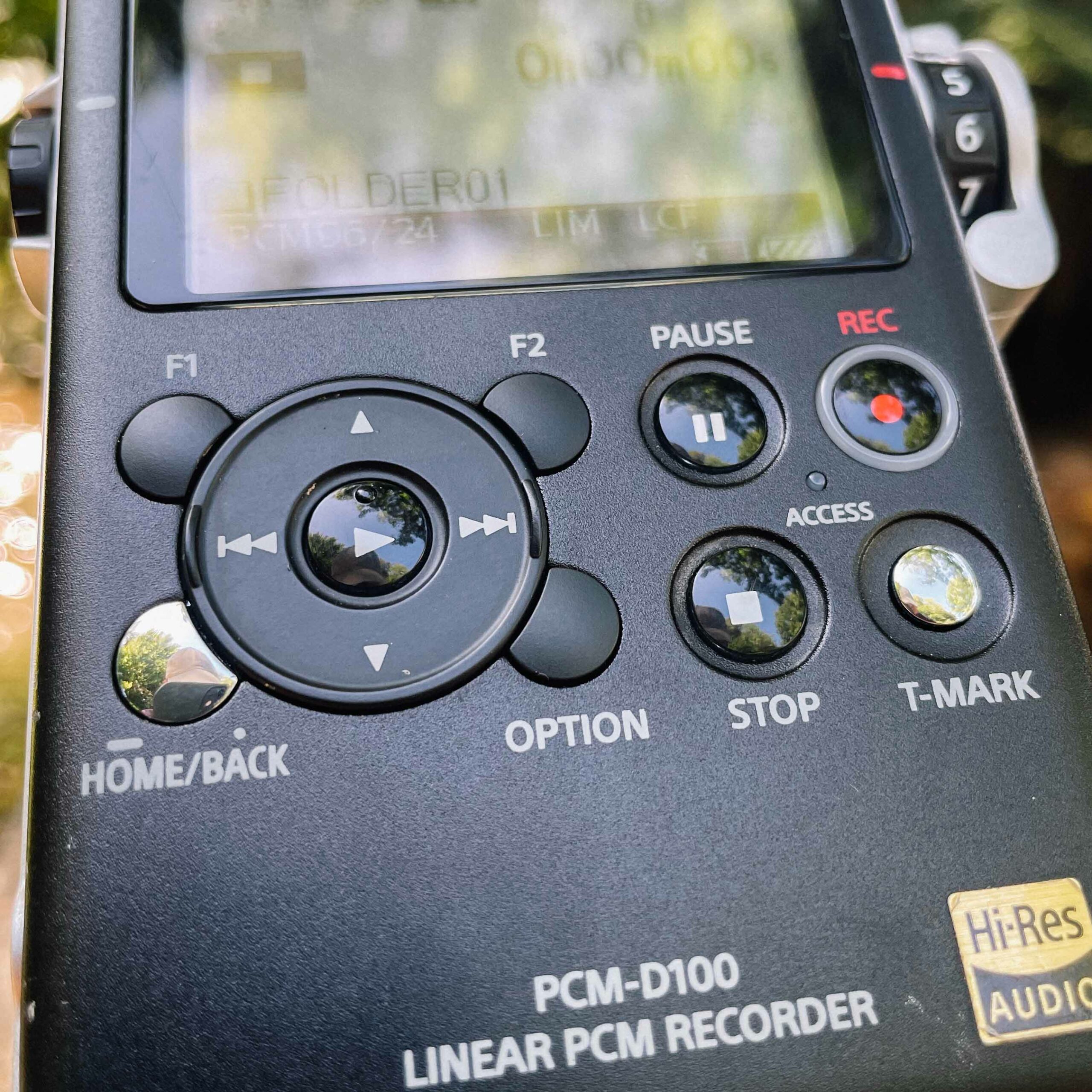 Sony PCM D100 front panel