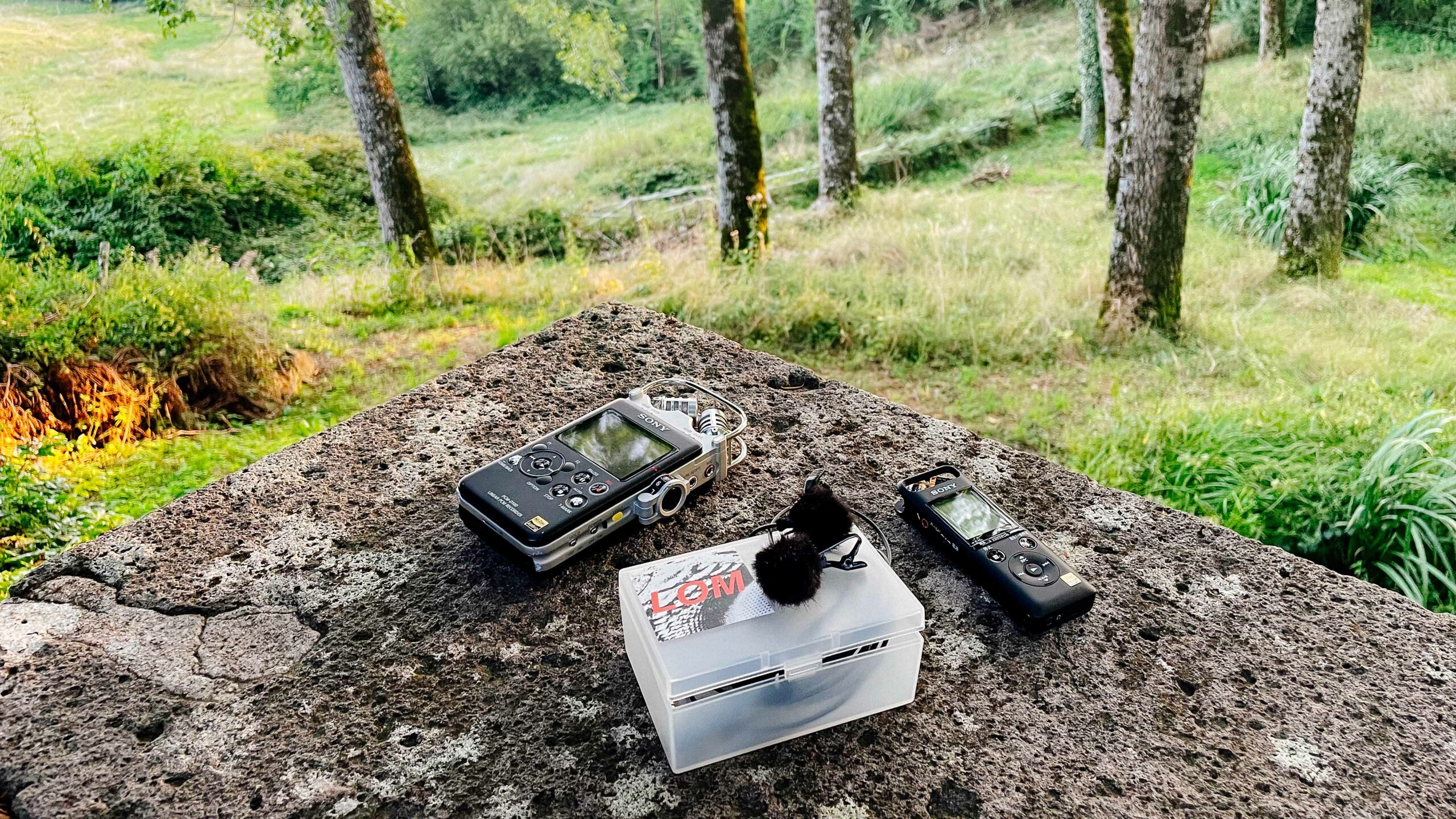 LOM mikroUsi microphones with Sony recorders
